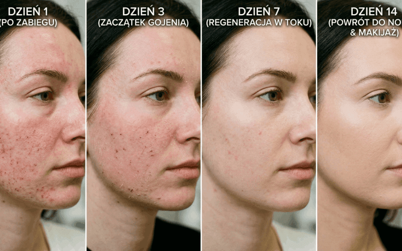 Heilung nach einer Microneedling-Radiofrequenz-Behandlung